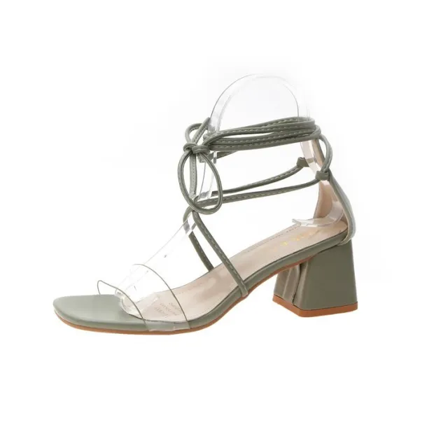 Strappy Heel Sandals Green - Shop at LoveMi