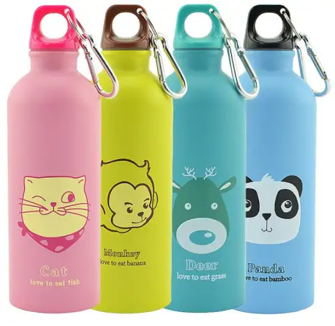 500ml Cartoon Animals Water Bottle Portable Sports