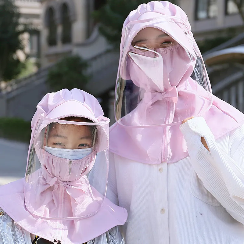 Anti-droplet virus mask face mask anti-sun visor - Purple