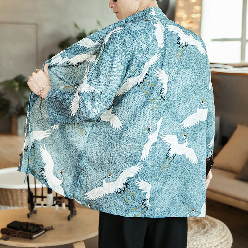 Long cape cardigan kimono coat
