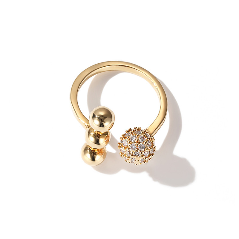 Color plated gold split ring women