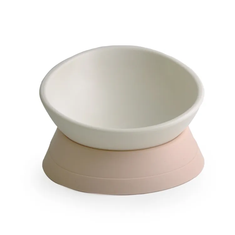 Tilt cat bowl - White
