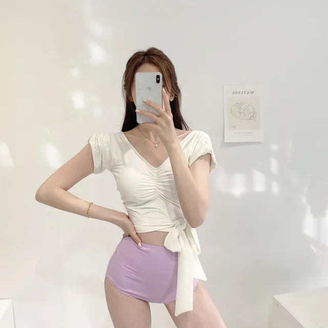 Boxer Tie Swimsuit White - Shop at LoveMi