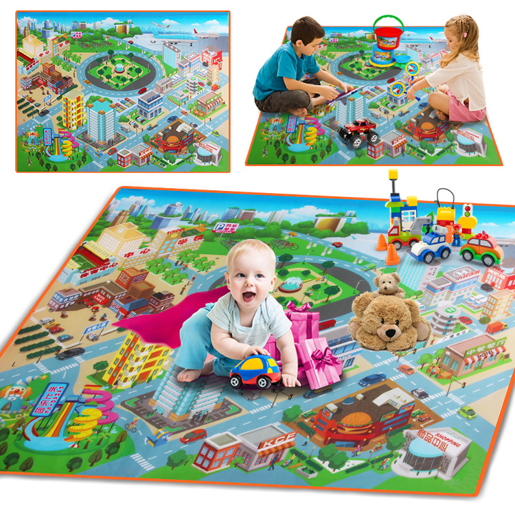 Traffic route map crawling mat 120CM