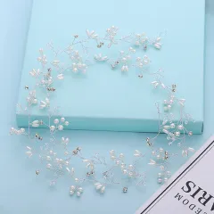 Wedding Hair Accessories Crystal Pearl Hair Accessories - Silver - View 1