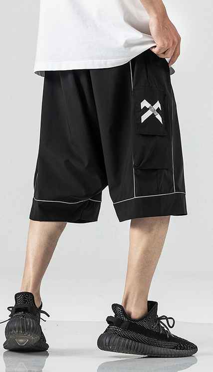 Reflective casual wide leg overalls