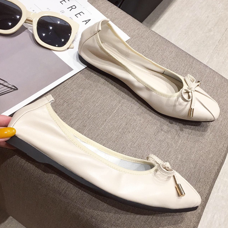 Microfiber soft bottom flat women's shoes