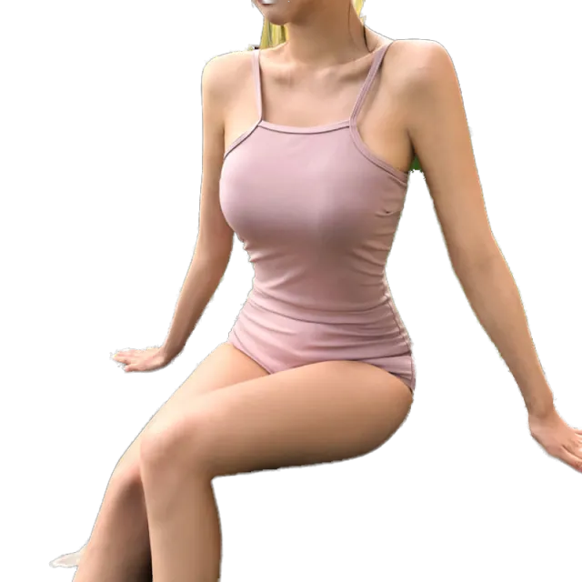 Triangle one piece swimsuit Pink - Shop at LoveMi