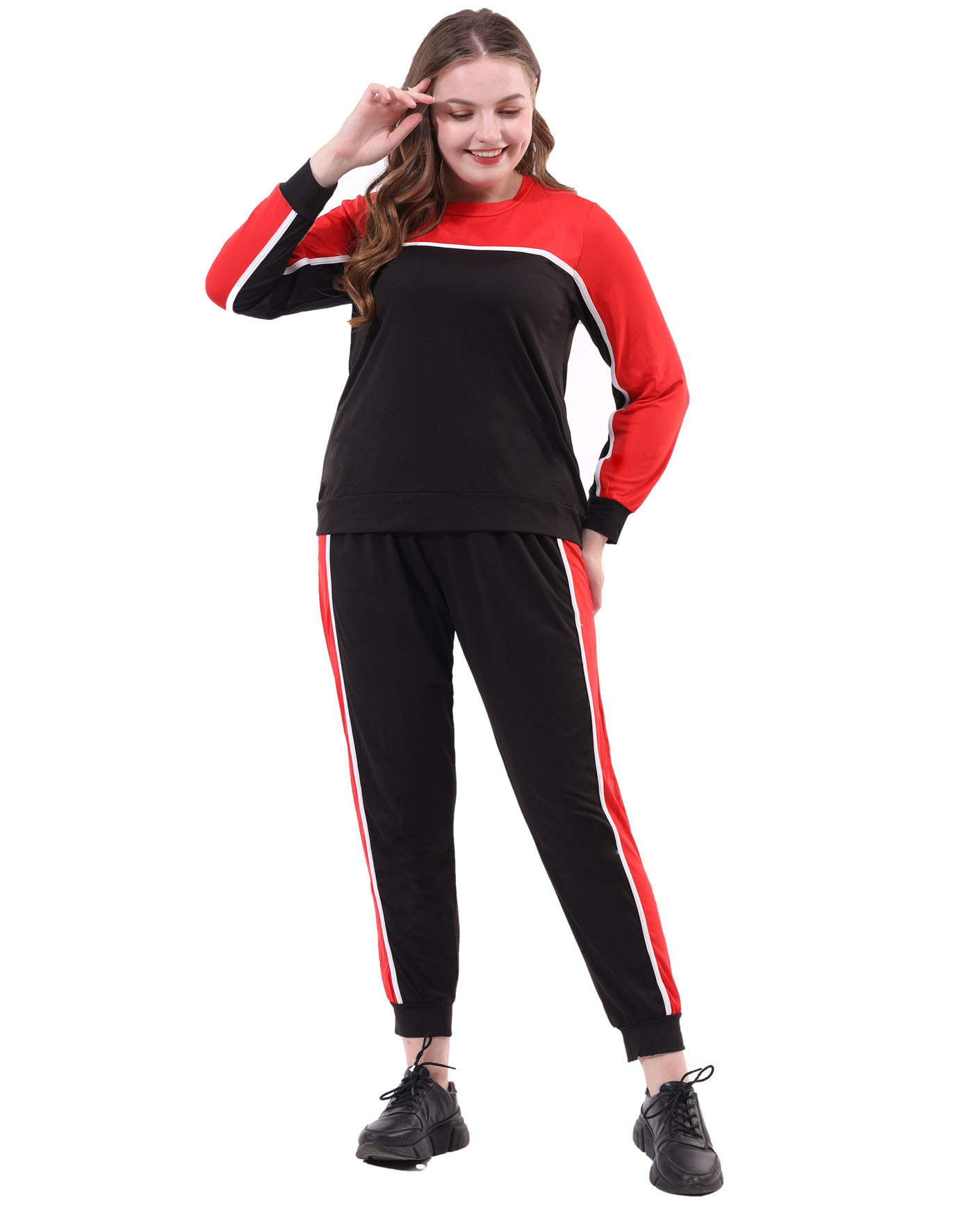 Casual stitching personality suit sweater