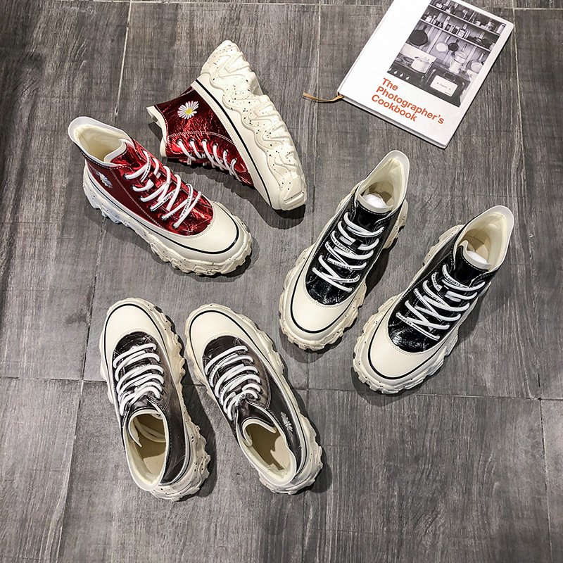 High-top autumn daisy shoes