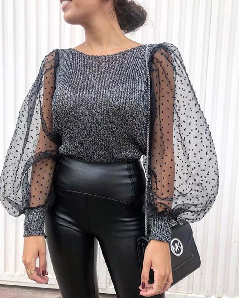 Women's Explosion Style Puff Sleeve Loose Sweater