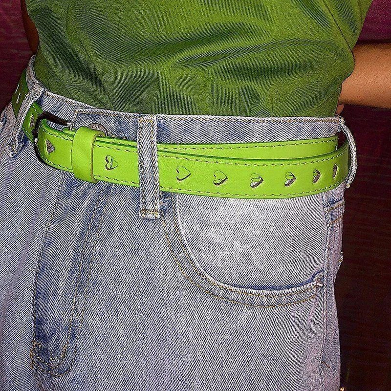 Peach Heart Thin Belt