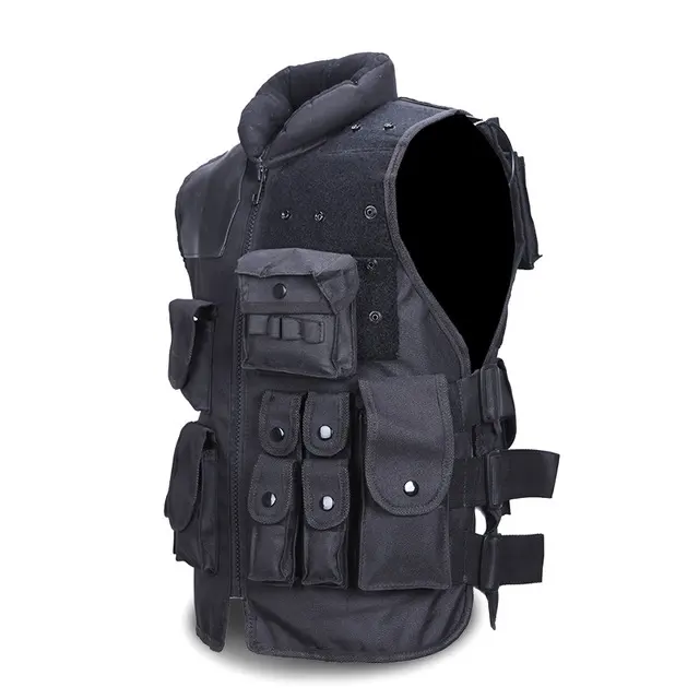 Tactical Vest Black Mens Military Hunting