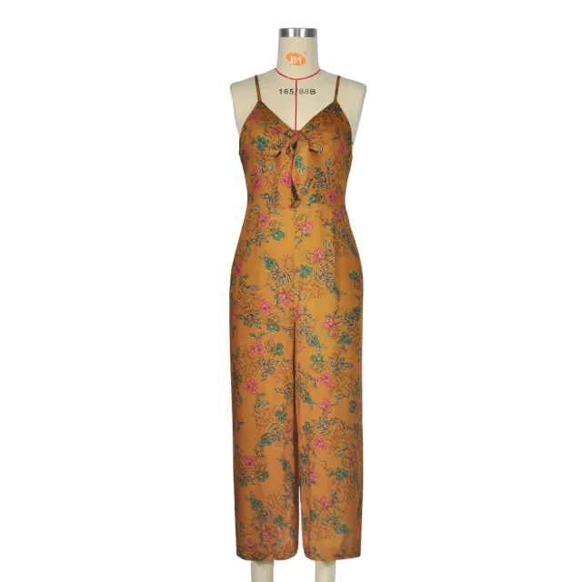 Backless Sleeveless Jumpsuit Yellow - Shop at LoveMi