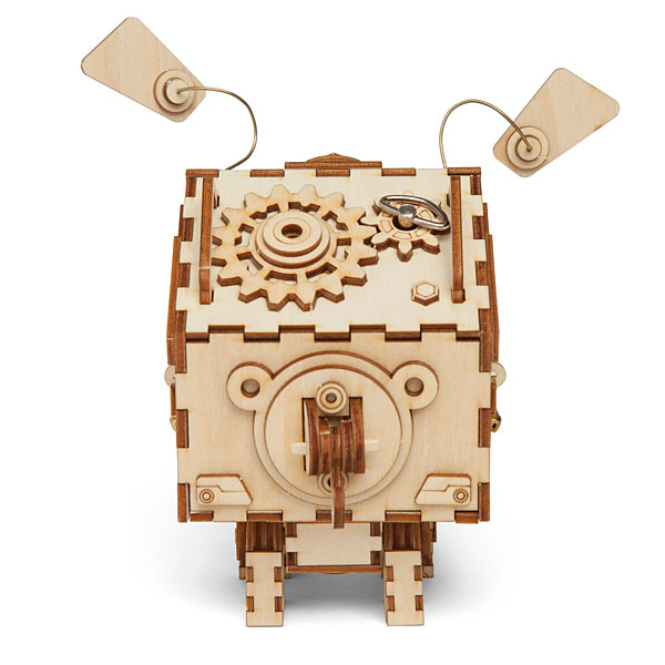 Assembled wooden music box music box