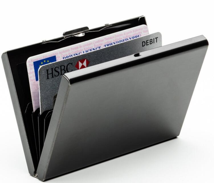 Metal business card case