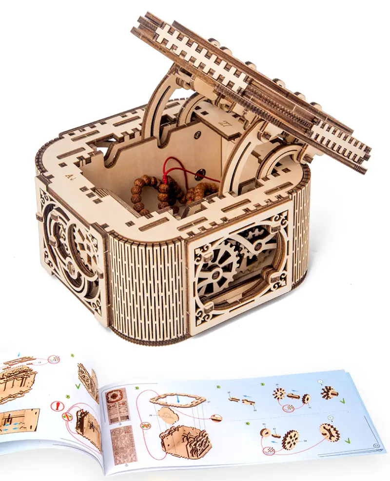 Creative DIY standing volume wooden jewelry box