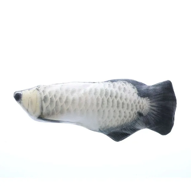 Simulation Electric Funny Cat Simulation Fish Silver Arowana - Shop at LoveMi