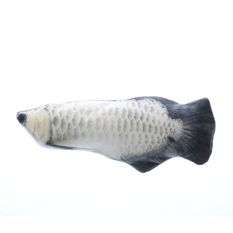 Simulation Electric Funny Cat Simulation Fish - Silver Arowana