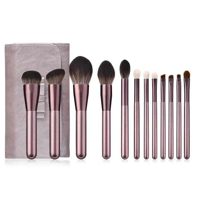 12 makeup brushes small grape beauty set Image - Shop at LoveMi