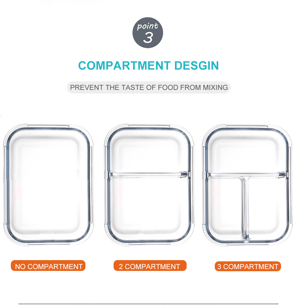 Korean separated glass lunch box