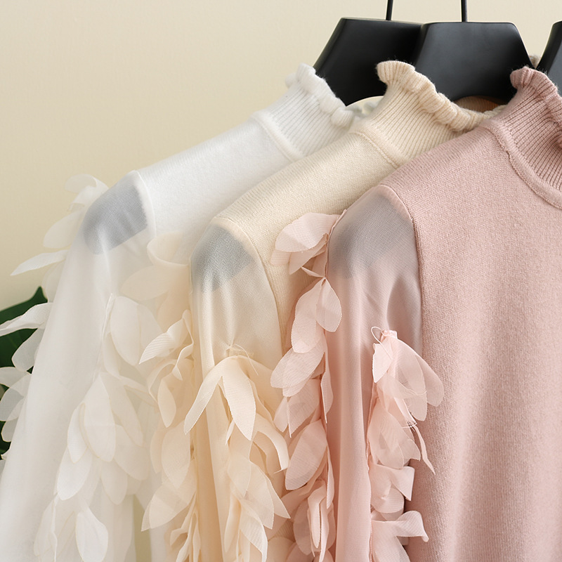 Cuffed Sleeve Collar Sweater