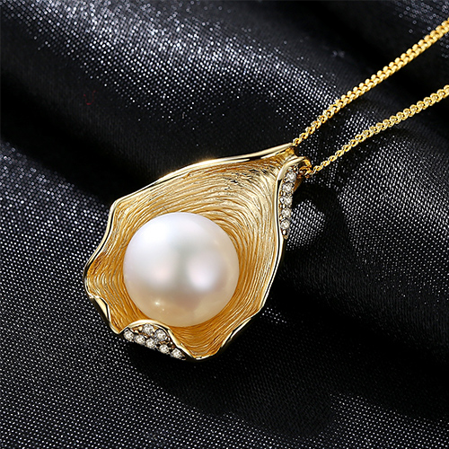 Women's Pearl Pendant Sterling S925 Silver Necklace Charming Look - Picture 10 of 10