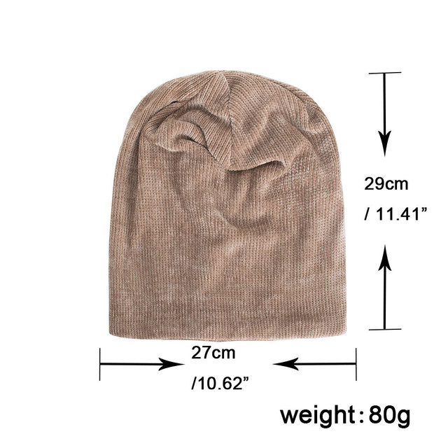 Winter men's plus velvet hat corduroy pullover hat knitted hat — view 2