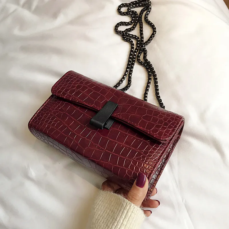 Chain cross-body bag - Red