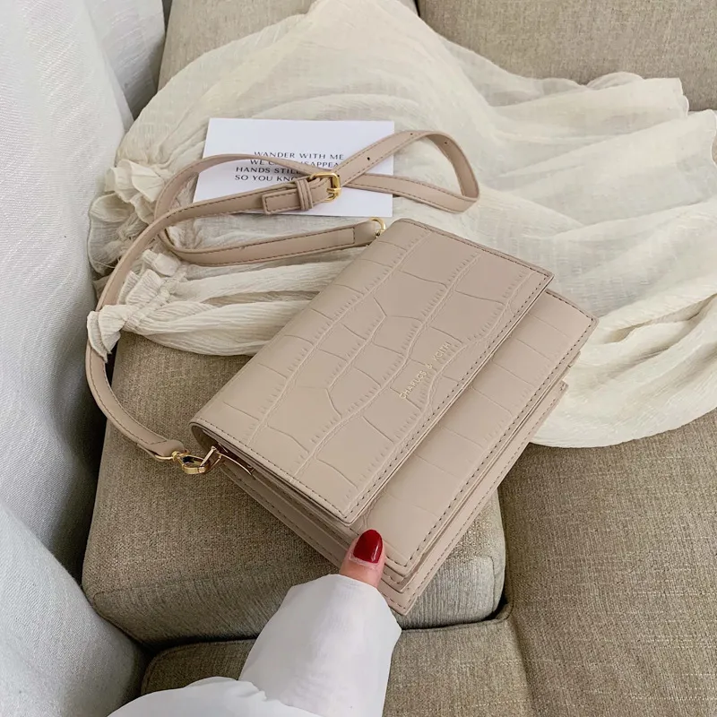 shoulder fashion bag small square bag - Khaki
