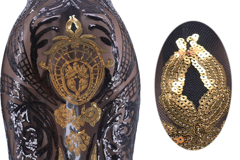 Sheer dress with sequins