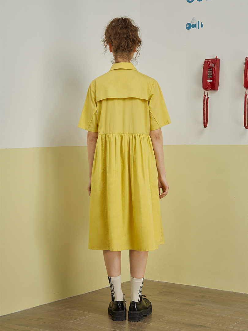 New student cotton short sleeve shirt skirt