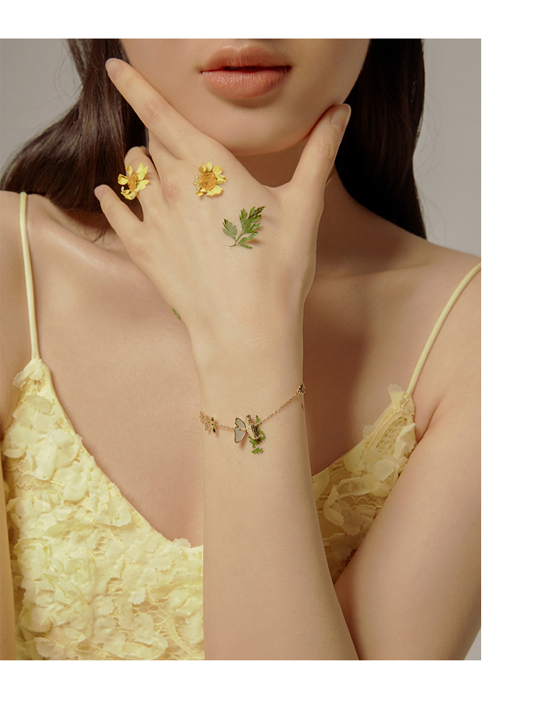 Butterfly girlfriends bracelet 925 silver simple and cold