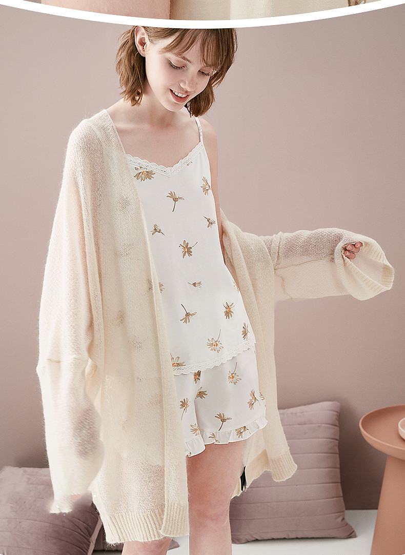 Red Beanie Pajamas Cotton Thin Sling Shorts