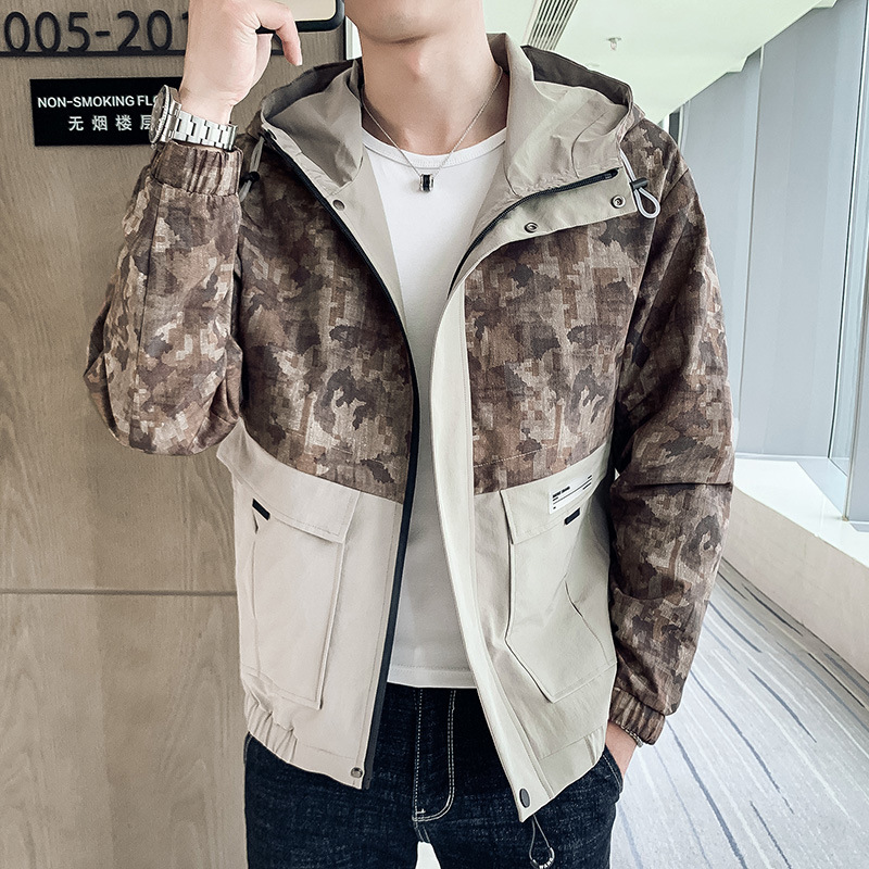 Windbreaker jacket men's spring and autumn jacket overalls