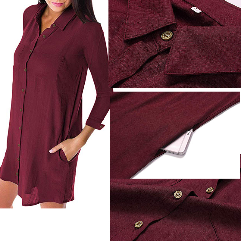 Solid color pocket shirt