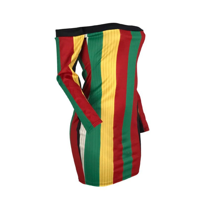 Rainbow Striped Panel Top