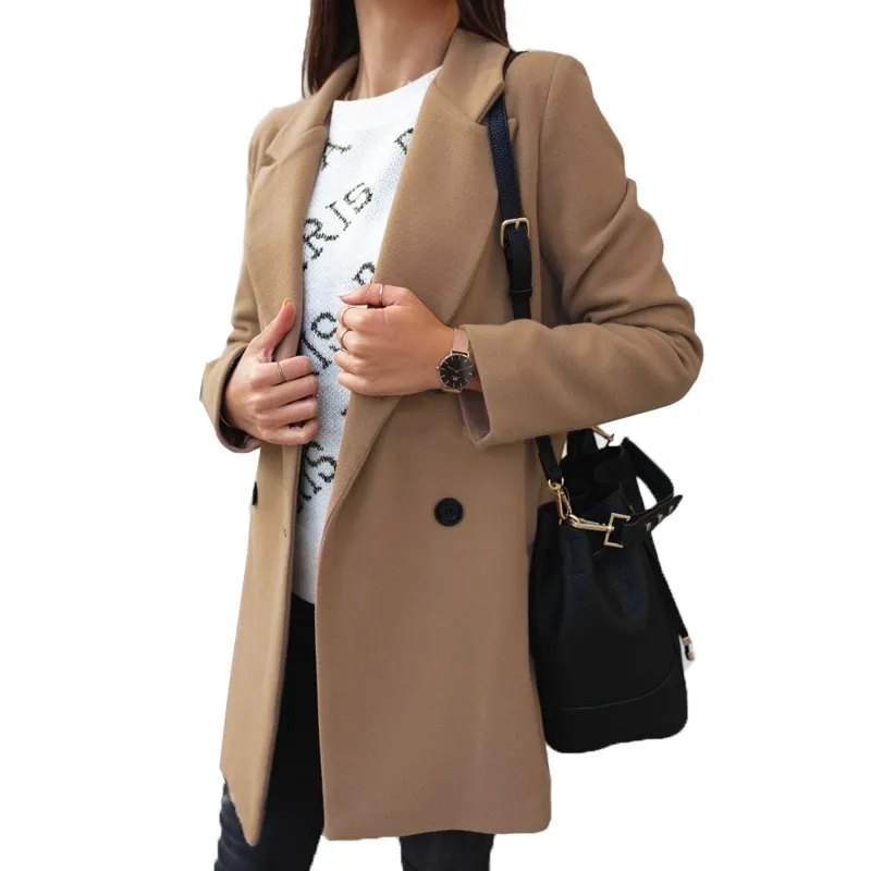 Woolen coat woman - Khaki