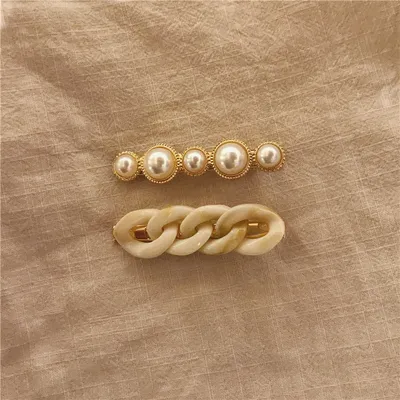 Wind chain pearl hairpin combination - Shop at LoveMi
