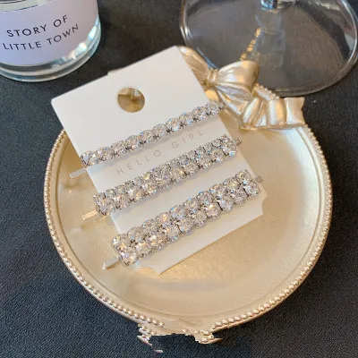 Super Flash Rhinestone Hair Clip - C Silver