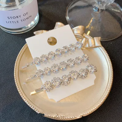Super Flash Rhinestone Hair Clip - B Silve