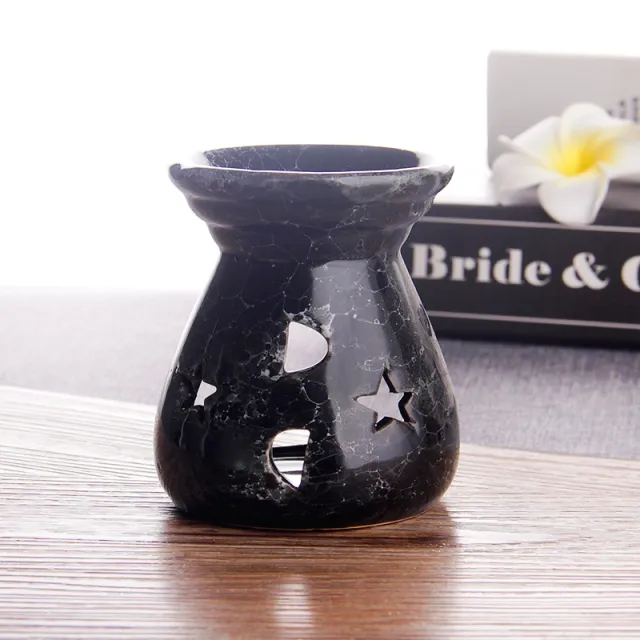 Ceramic aroma lamp oil stove Black - Shop at LoveMi