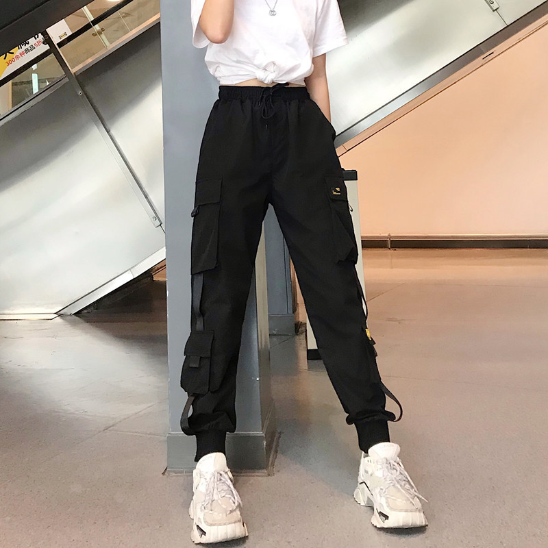 Hong Kong style beam foot sports overalls female students