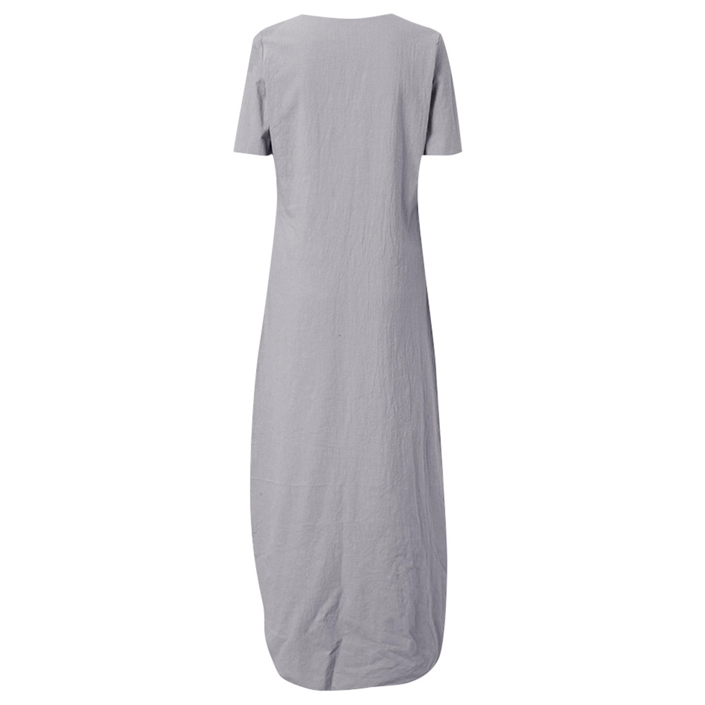 Lace Split Short-Sleeve Dress