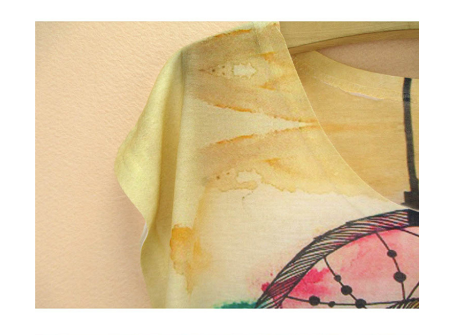 Summer new digital printed short sleeve T-shirt