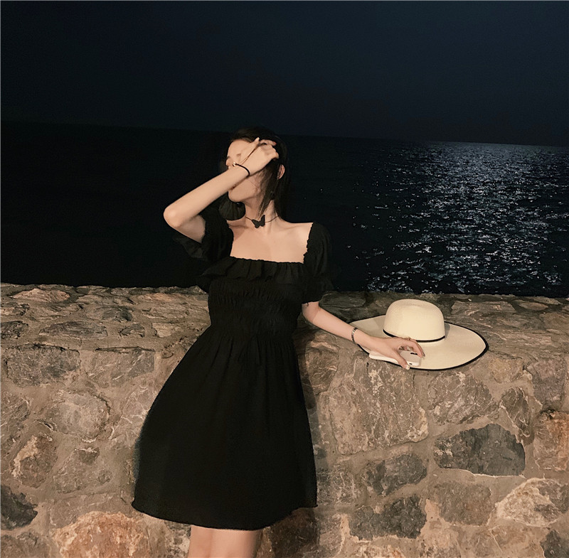 Ruffled Little Black Dress