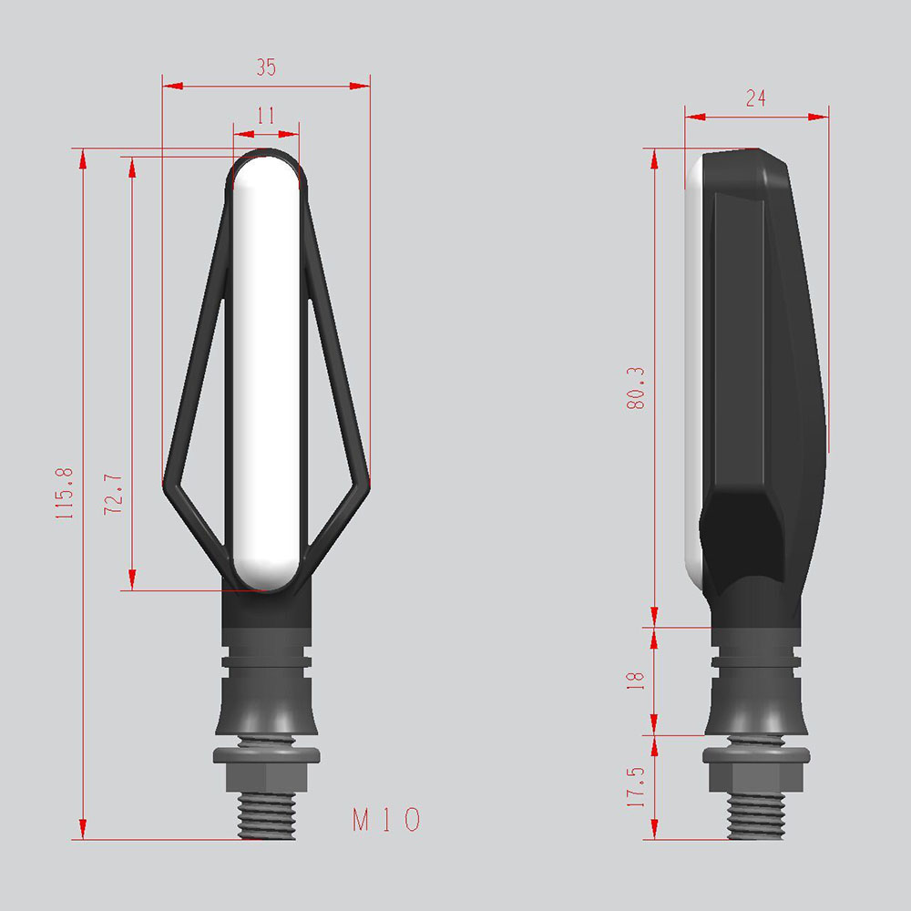 Fire arrow motorcycle turn signal running water brake light — foto 7