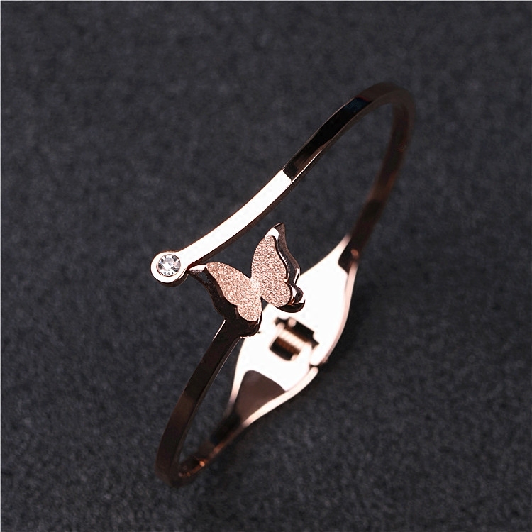 Titanium steel butterfly bracelet
