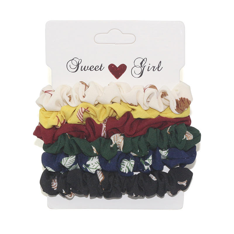 Flannel large intestine hair ring set