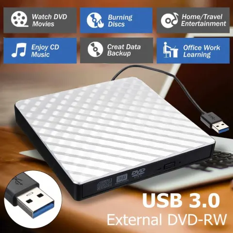 USB3.0 External Optical Drive Removable DVD CD Burner